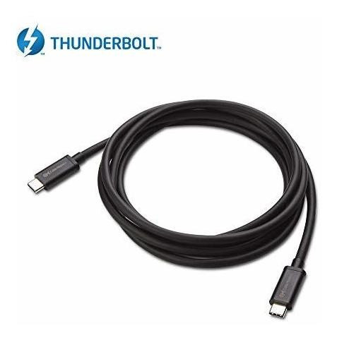 Cable Certificado Certificado Thunderbolt 3 Usbc Cable Negro 1