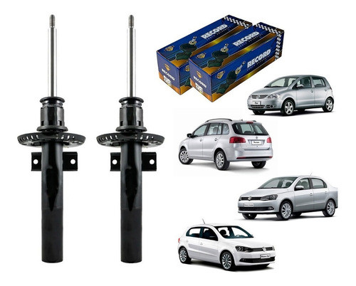 Kit 2 Amortiguador Delantero Record 4455 Vw Suran 2012 0