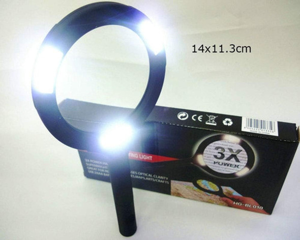Lupa De Mano Lectura Con Luz Led 3 Aumentos 1
