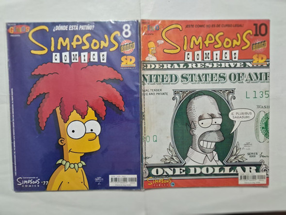 Simpsons Comics Genios Número 2, 5, 8 Y 10. Excelente Estado 0 Simpsons Comics Genios Número 2, 5, 8 Y 10. Excelente Estado 0