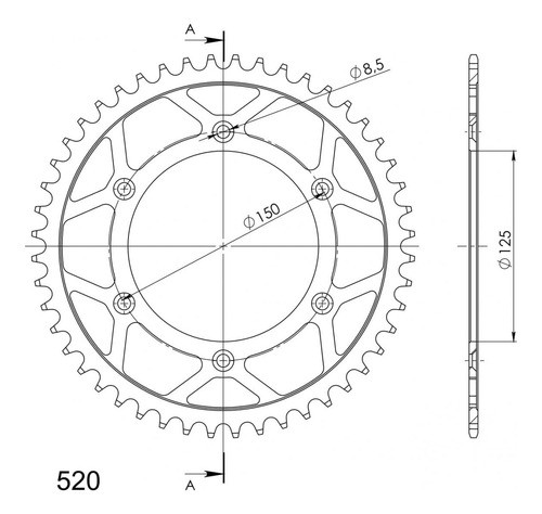 Plato Acero Supersprox (polonia) Negro 48d Ktm Varias 1