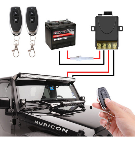 Para Barra De Led Auto Camioneta 4x4 700w C/fusible Rf 2cont 0