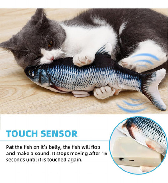 Juguete De Pescado Realista De 28 Cm Para Gatos Y Perros 1