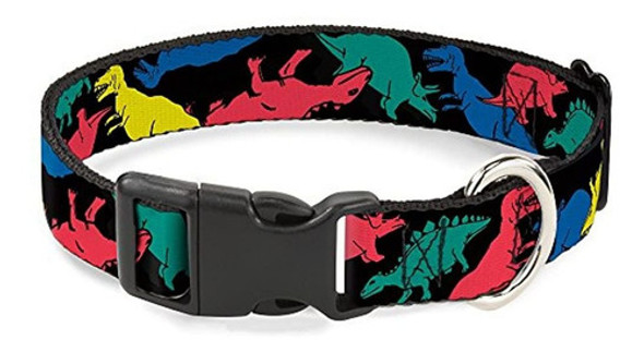 Collar De Perro Con Hebilla Con Clip De Plastico Dinosaurio 0
