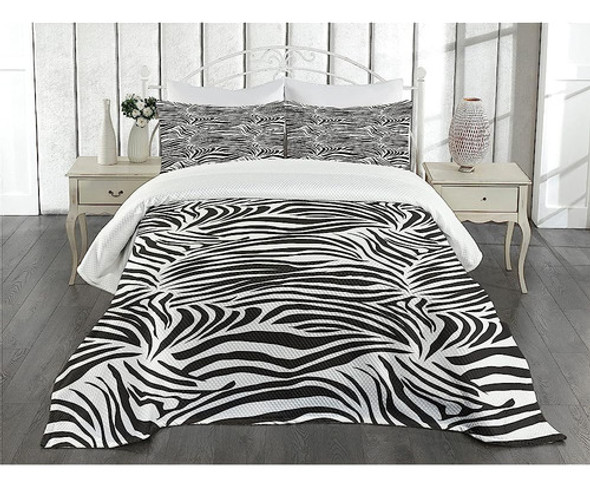 Ambesonne Zebra Estampado Colcha, Cebra A Rayas Animal Print 1 Ambesonne Zebra Estampado Colcha, Cebra A Rayas Animal Print 1