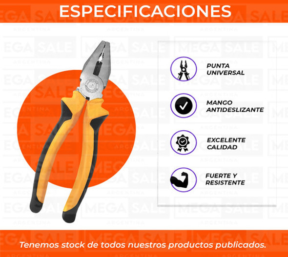 Pinza Universal Profesional Aislada Mango Engomado 1 Pinza Universal Profesional Aislada Mango Engomado 1