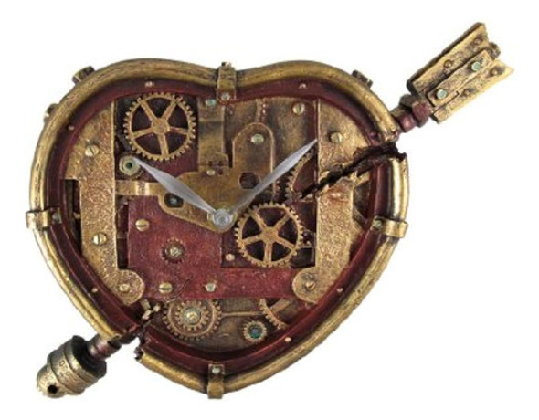 Steampunk Reloj De Pared Corazón Cupido Perforadas Engranaje 0 Steampunk Reloj De Pared Corazón Cupido Perforadas Engranaje 0