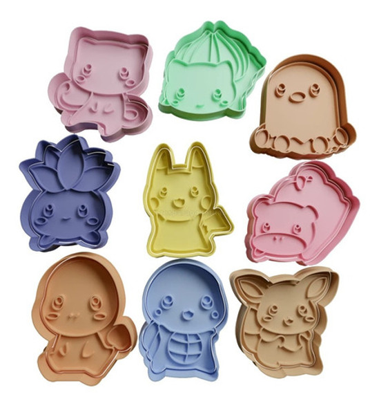 Cortantes Para Galletitas Moldes Cortadores Pokemon X9 0 Cortantes Para Galletitas Moldes Cortadores Pokemon X9 0