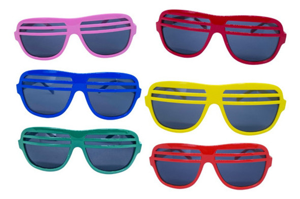 Combo Anteojo Flogger Rayas X3 Colores Fiestas Cotillon 0