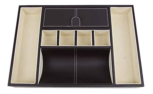 Organizador Ejecutivo De Bandeja De Valet De Cuero Sintetic 1