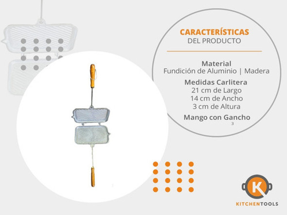 Carlitera Sandwichera Aluminio Manual Para Hornalla 1 Carlitera Sandwichera Aluminio Manual Para Hornalla 1