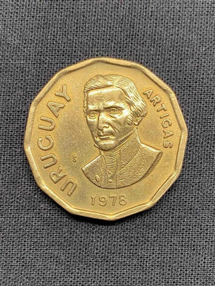 Uruguay 1 Nuevo Peso 1976 Km 69 Moneda Bronce Artigas Kj 0 Uruguay 1 Nuevo Peso 1976 Km 69 Moneda Bronce Artigas Kj 0