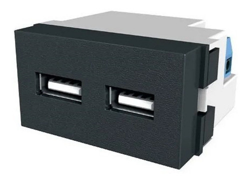 Modulo Usb Doble 2a Jeluz Platinum Negro 0