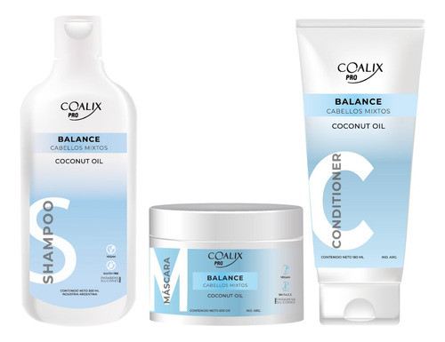 Kit Balance Sh + Acondicionador + Mascara 500g Coalix Pro 0