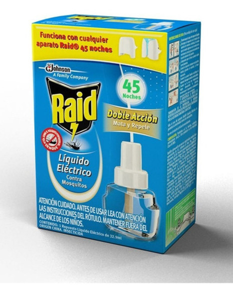 Raid Líquido Eléctrico Mosquitos Repuesto 1 Raid Líquido Eléctrico Mosquitos Repuesto 1