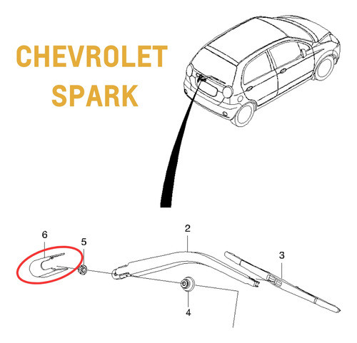 Tapa Brazo L/luneta Spark /2011 100% Chevrolet Original 1