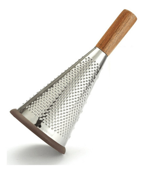 Rallador De Queso Acero Inox Con Mango De Madera - La Aldea 0 Rallador De Queso Acero Inox Con Mango De Madera - La Aldea 0