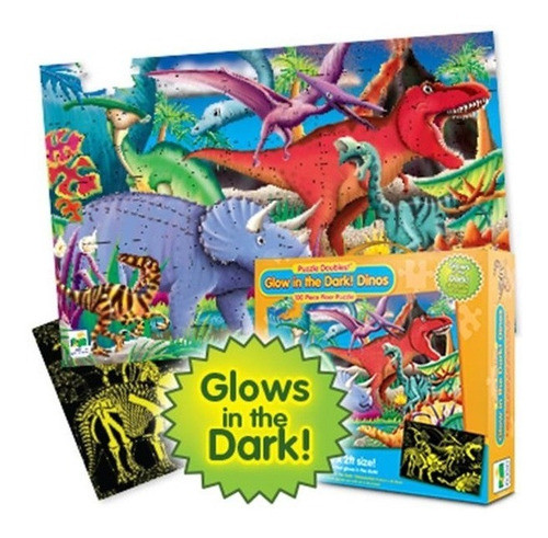 Puzle  Brilla En La Oscuridad Dino Para Niños The Learning 1