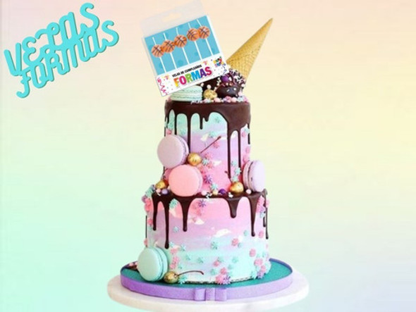 Party Store - Velas Formas Set Pelota De Basquet X 5 Torta 1