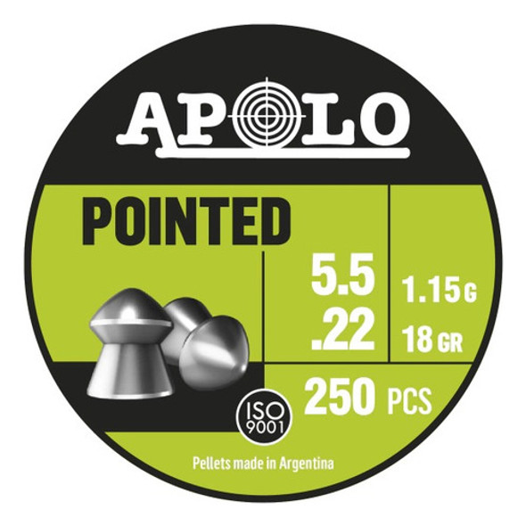 Balin 5,5 Apolo Pointed 18g Lata 250 Unidades 0 Balin 5,5 Apolo Pointed 18g Lata 250 Unidades 0