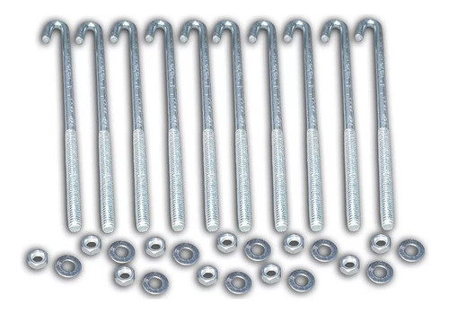 Ganchos Tensor Estirar Alambrado 3/8 X 12´´-300mm X 10un 1