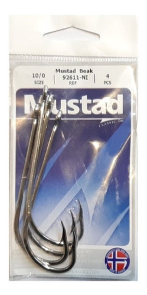 Anzuelos Mustad 92611-ni 10/0 El Jabali 0