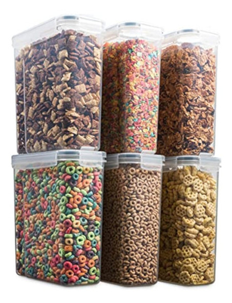 Paquete De 6 Recipientes Herméticos Para Almacenamiento De C 1