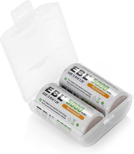 4 Baterias Recargables 5000mah C 1.2v Cr14 Medianas Ebl 1