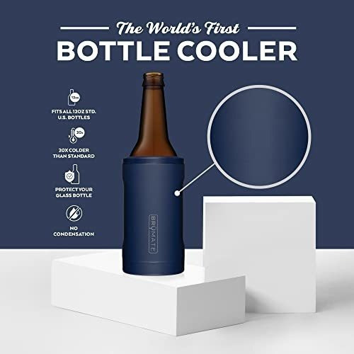 Enfriador De Botella De Cerveza 12 Oz Acero Matte Azul 1