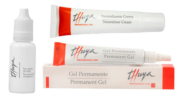 Pre-alisado De Cejas + Gel Permanente + Neutralizante Thuya 0 Pre-alisado De Cejas + Gel Permanente + Neutralizante Thuya 0