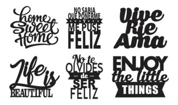 Frases Corte Laser De 30 Cm X 20 Cm X 50 Un 0