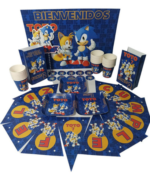 Cotillón Infantil Personalizado Premium X 25 Sonic 0