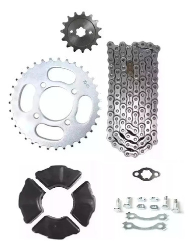 Kit Transmision Completo Cadena+piñon+corona Beta Bs 110cc 0