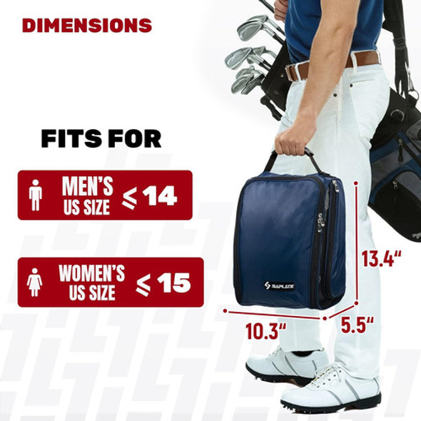 Bolsa De Zapatos De Golf Azul Oscuro Hasta Talla 14 1