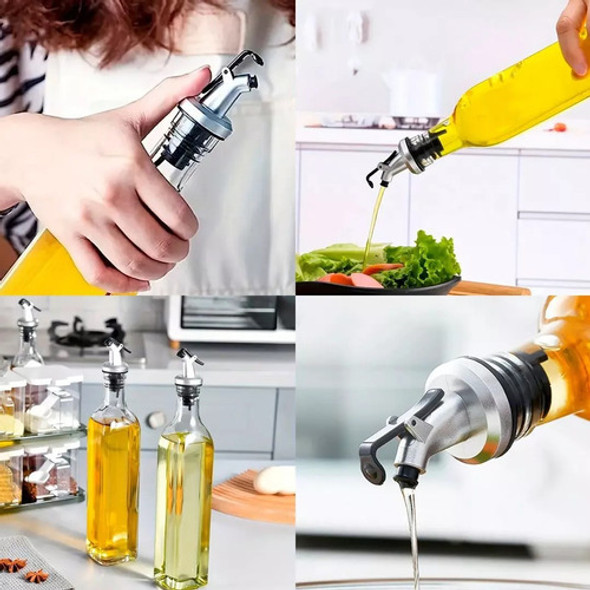 Aceitera Vinagrera Vidrio Axen 500ml Botella Pico Con Cierre 1