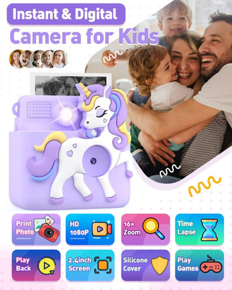 Cámara Digital Para Niñas, Cubierta De Silicona, 1080p, 32gb 1