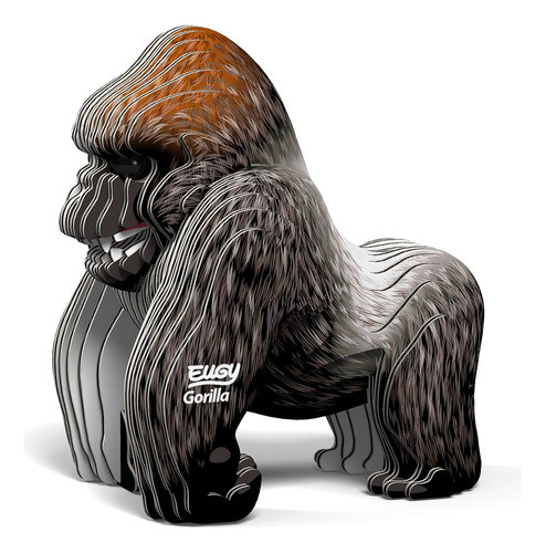 Eugy Gorilla 3d Puzzle, 32 Piezas Ecológicas Rompecabezas De 0