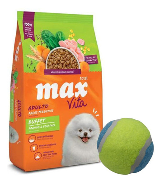 Alimento Max Perro Adulto Buffet Vita Raza Pequeña 3 Kg + Re 0