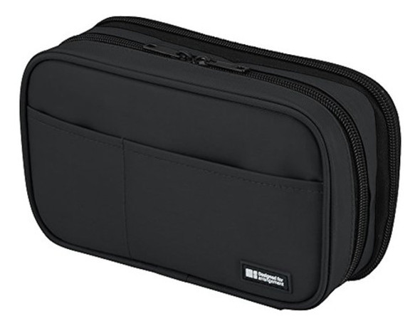 Lihit Lab. Estuche Con Doble Cremallera, 7.9 × 2.8 × 4.7 Pul 0