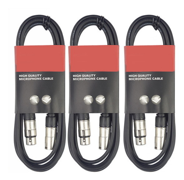 3 Cables 6mm Canon Canon Xlr 6 Mts C/u 0