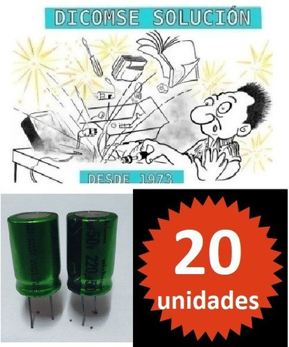Electrolítico Radial 220uf 50v Nichicon 26x15mm X20unidades 0