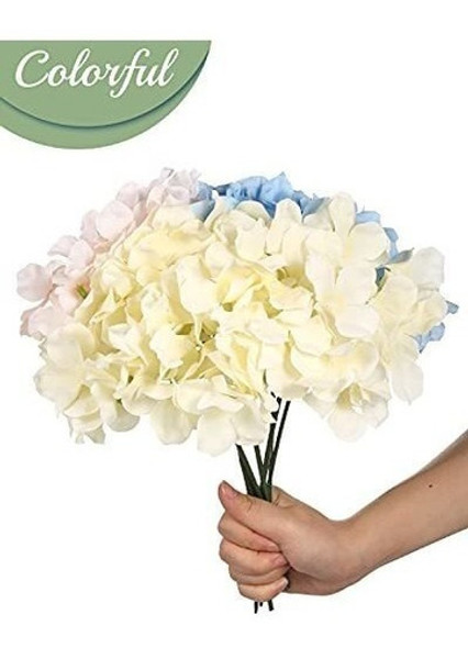 18 Piezas De Flores Artificiales De Hortensia Con Tallo 1 18 Piezas De Flores Artificiales De Hortensia Con Tallo 1