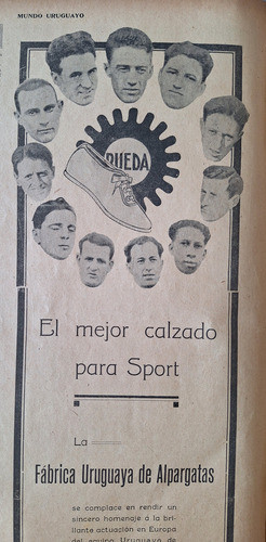 Revista Mundo Uruguayo Futbol Olimpiadas 1924 De Paris 1