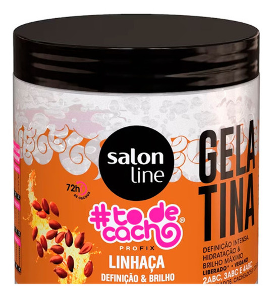 Salon Line To De Cacho Gelatina Linhaca Fijación Brillo 550g 1 Salon Line To De Cacho Gelatina Linhaca Fijación Brillo 550g 1