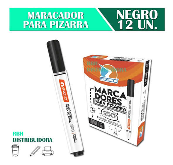 Marcador Para Pizarra Blanca Ezco Nº 250 Caja X 12 Unidades. 1 Marcador Para Pizarra Blanca Ezco Nº 250 Caja X 12 Unidades. 1