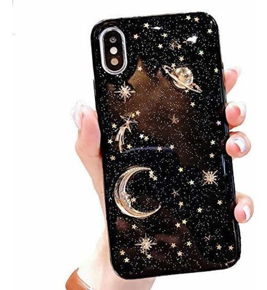 Jesiya Carcasa Para iPhone XR Con Purpurina De Planeta Y Esp 0 Jesiya Carcasa Para iPhone XR Con Purpurina De Planeta Y Esp 0