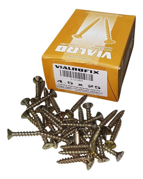 Tornillo Fix Autoperforante Madera 4,5 X 25 Caja X 200 Unid. 0