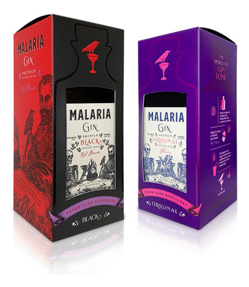 Estuches Premium Malaria Gin Original + Malaria Gin Black 0 Estuches Premium Malaria Gin Original + Malaria Gin Black 0