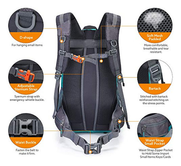 G4free Mochila De Senderismo De 35 L Con Cubierta Impermeabl 1