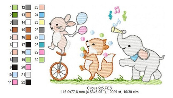 Matriz Para Bordados Maquina Animal Elefante Zorro Conejo 31 1